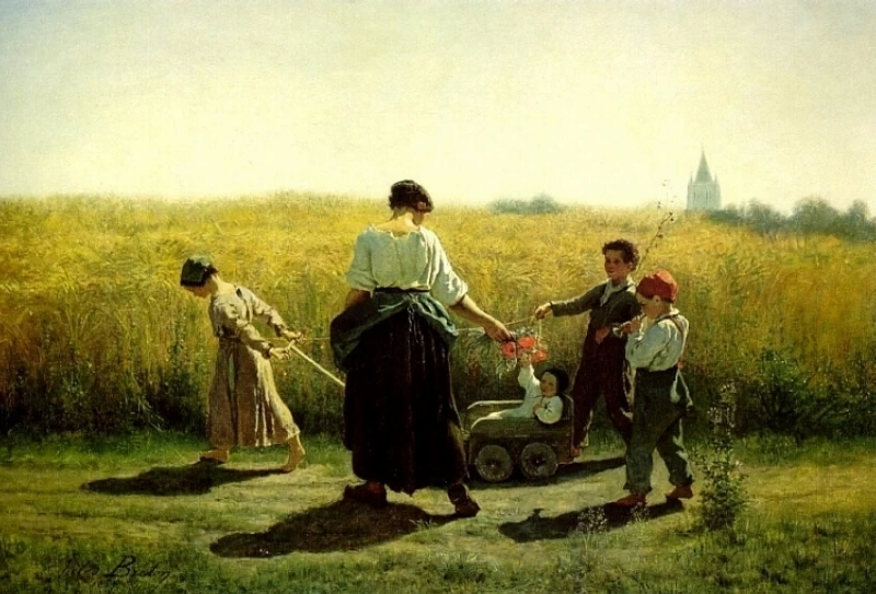 La partenza per i campi, 1884